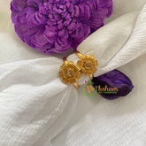 Premium AD Stone Toe Rings-Flower-White -G7542